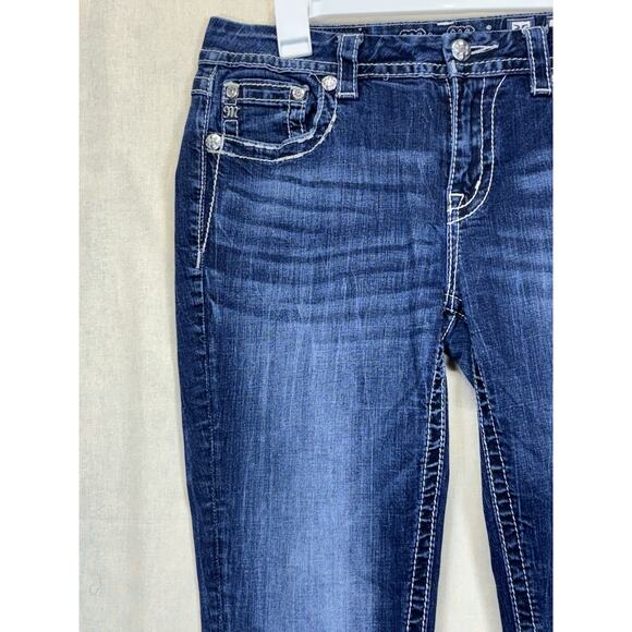 Miss Me Dark Blue Straight Leg Jeans - Picture 13 of 16